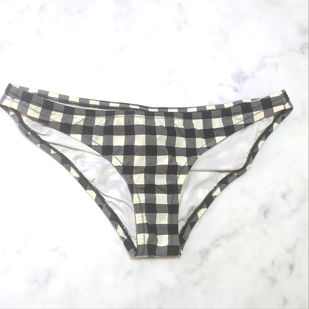 J Crew Bikini Bottoms / Buffalo Check Swimwear